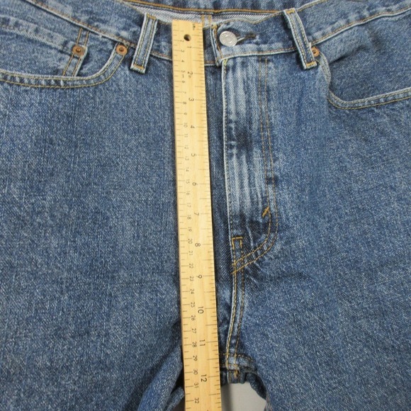 Levi's 505 Denim Jean Shorts Blue Classic Fit 34 Men 100% Cotton Casual 500 - Picture 11 of 12